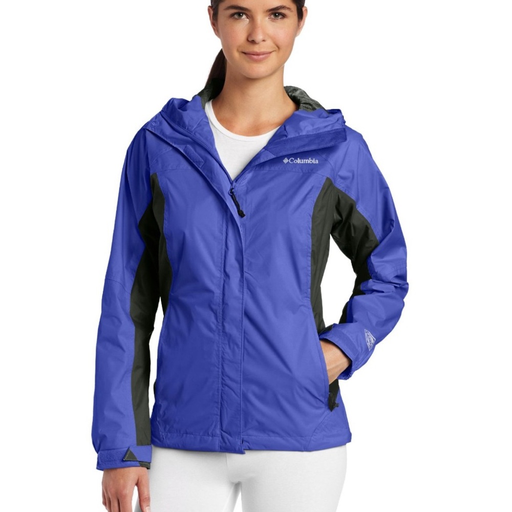 Columbia Women's Vibrant Blue and Black Ski Jacket